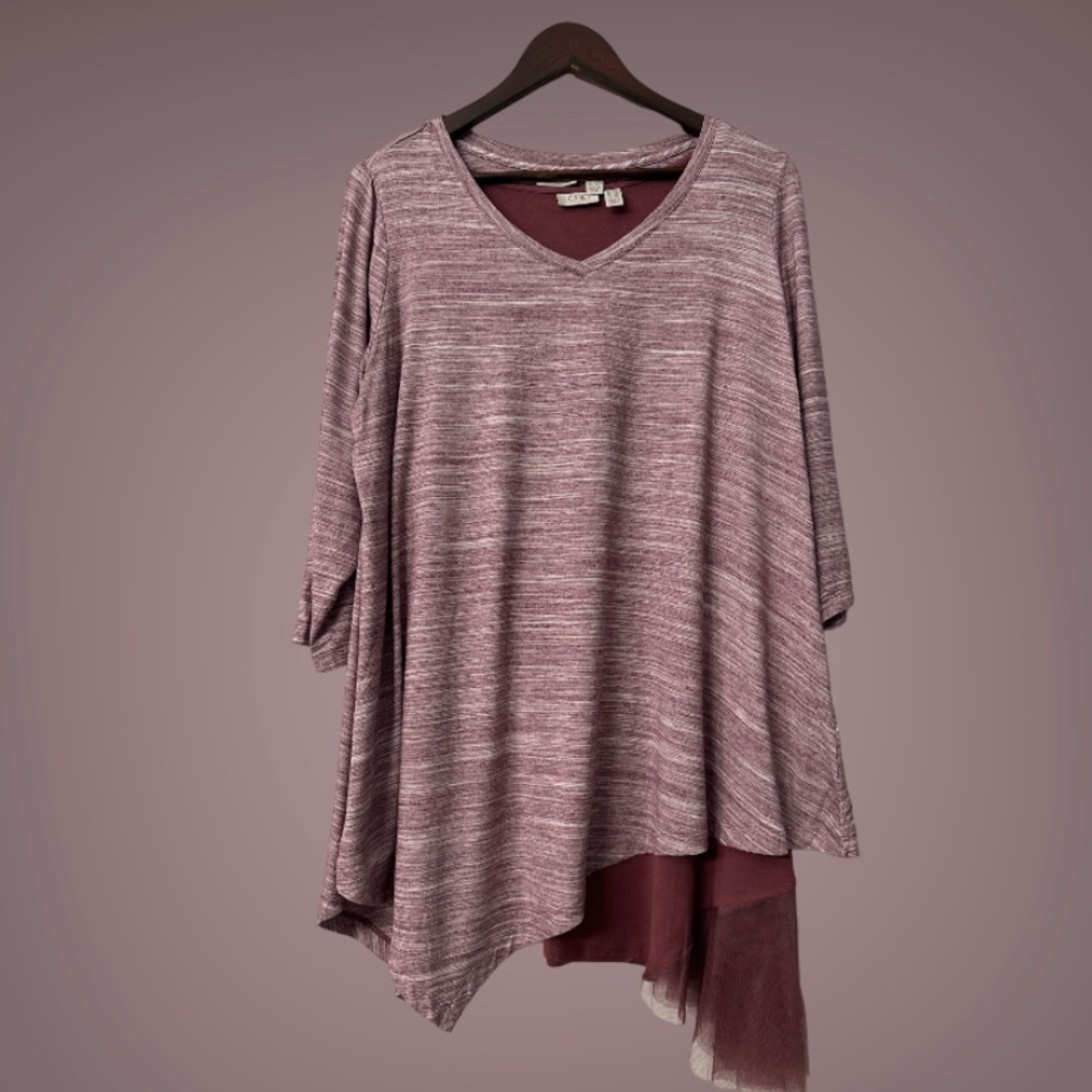 Logo by Lori Goldstein Mauve Twinset 1X